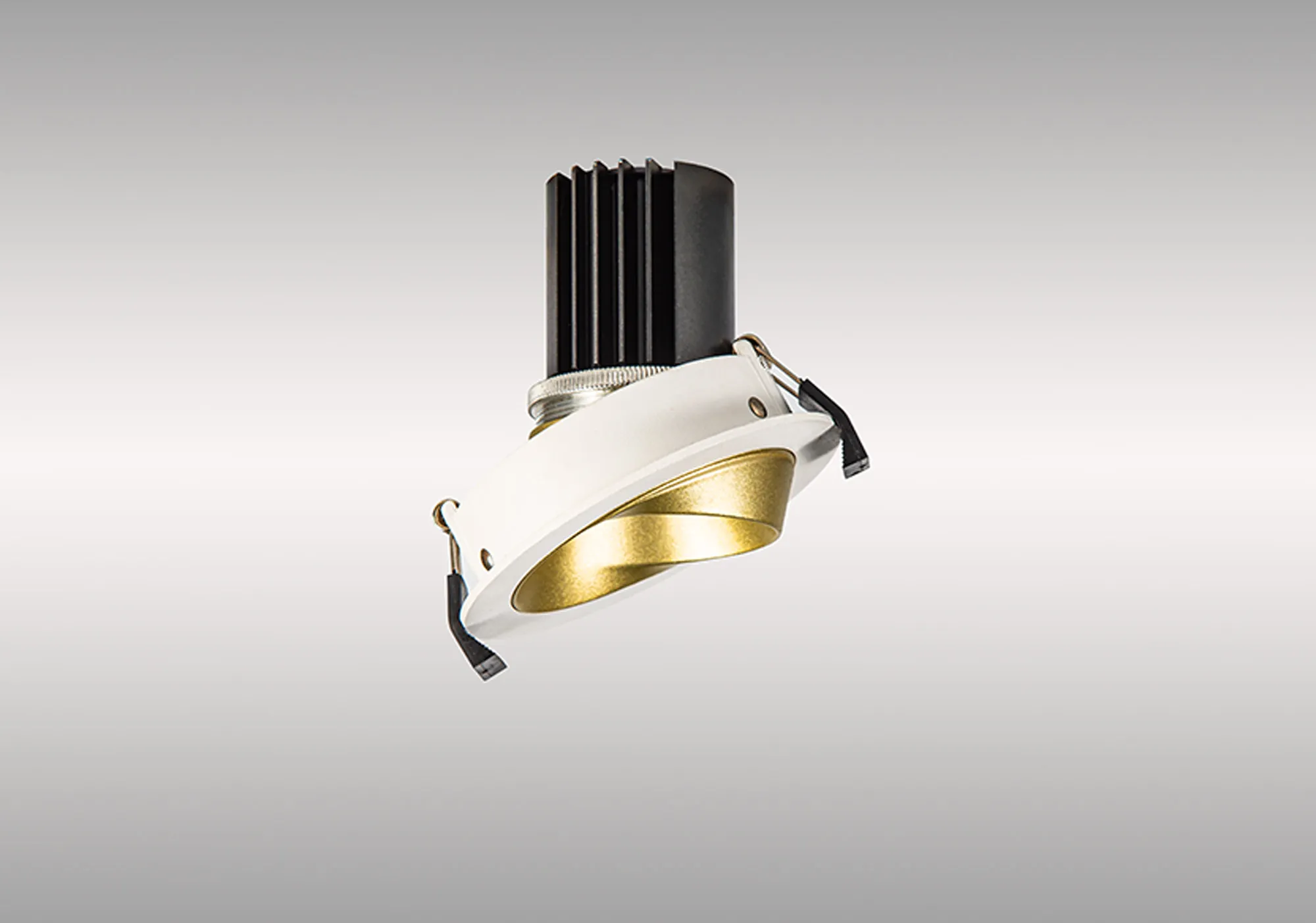 Bonia 12 Powered by Tridonic 12W 1200lm 2700K 36° LED Engine,350mA White/Gold 27° Angled Round Downlight , DRIVER NOT INC. 5yrs Warranty DM202440  Dlux Bonia 12
